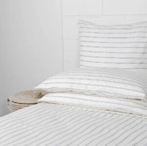 Linen Blend Stripe Sheet Set Intec Interiors Online Gift Shop