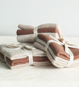 Bianca Lorenne Lavette Washcloths - Vintage Rose