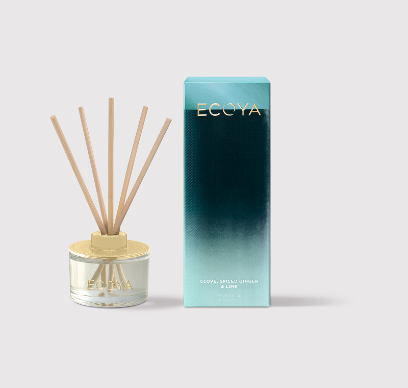 E_C Mini Diffuser Clove, Spiced Ginger & Lime background Intec