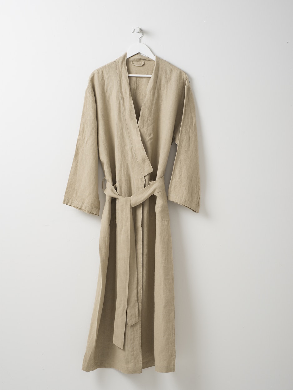 Bella Linen Women's Dressing Gown by Citta - Olive - Intec Interiors ...