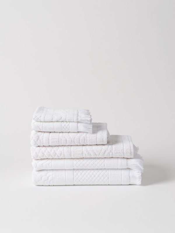 Citta Jacquard Towel Range - White