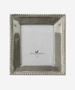 French country beaded nickel photo frame 3x4