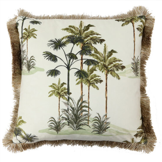 Velvet Palm Tree Cushion Intec Interiors Online Gift Shop