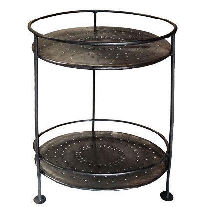 Iron 2 Tiered Round Table - Intec Interiors Online Gift Shop
