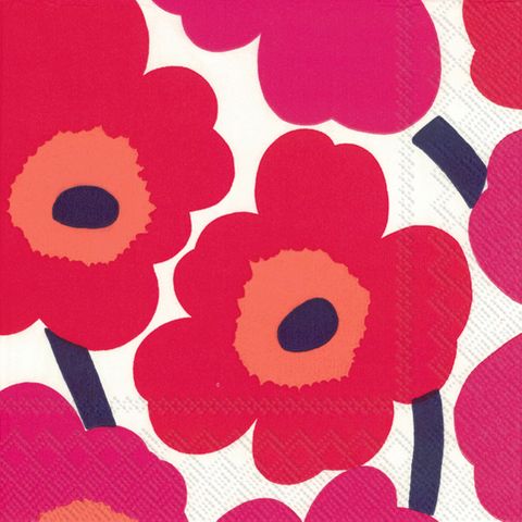 Cocktail Napkins Marimekko Unikko Red