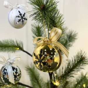 Six Pack Snowflake Metal Bells