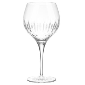 Luigi Bormioli Plymouth 650ml gin glass with embossed crystal design and wide bowl