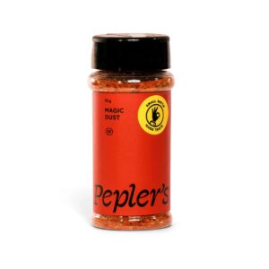 Magic Dust seasoning by Pepler’s – perfect for sprinkling on fries, vegetables, meats, and breakfast dishes