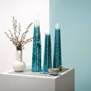 Living Light Blue Ocean Sage Icicle Candles
