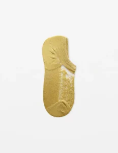 S+G Crochet Gold No Show Socks