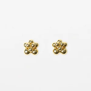 S+G Earrings Ball Cluster Gold