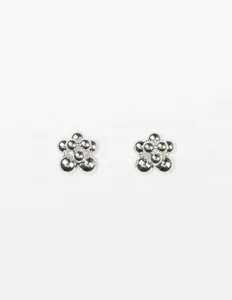 S+G Earrings Ball Cluster Silver