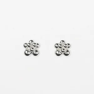 S+G Earrings Ball Cluster Silver