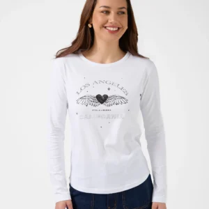 S+G LS Tee Grunge Heart White