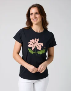 S+G Classic Tee Blushing Blooms Navy