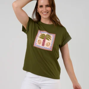 S+G Cuff Tee Palm Khaki