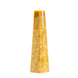 Living light white lily gold/yellow icicle candle