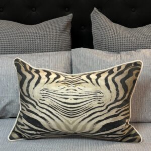 Zebra Linen Custom Cushion 40x60