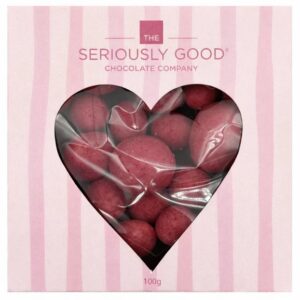 Chocolate Coated Raspberries Heart
