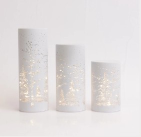 Forestscape Rotating Noel Lantern in White